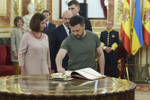 Ukraine's President Volodimir Zelenski visits Madrid