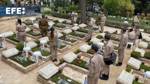 Israelíes conmemoran el Día en Recuerdo de los Caídos en el cementerio militar del Monte Herzl de Jerusalén