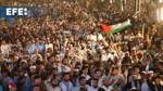 Protest in support of the Palestinian people in Peshawar