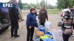 Evacuación de personas cerca de la frontera rusa en Járkov