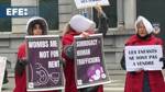 Mujeres belgas protestan contra una asociación estadounidense de gestación subrogada