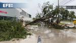 Helene deja fuertes inundaciones, daños en vías y cancelaciones de vuelos tras su paso por México