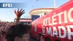 Atlético fans support their team before the derby