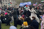 Rally at yard of the Columbia University