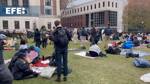 Columbia University Pro-Gaza sit-in continues despite commotion (ADDS VIDEO)